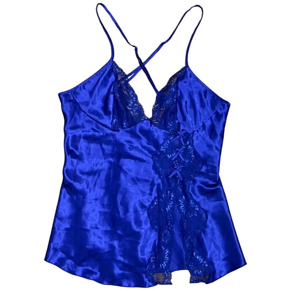 Tops - Vintage Shirley of Hollywood Camisole in Royal Blue